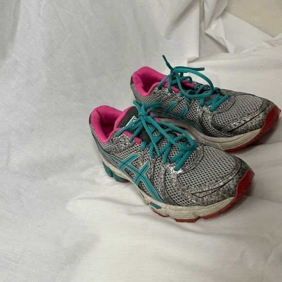 Asics Gel Exalt T379N Size Us 9 Blue/Gray Pink Women Running Shoes - Picture 3 of 11